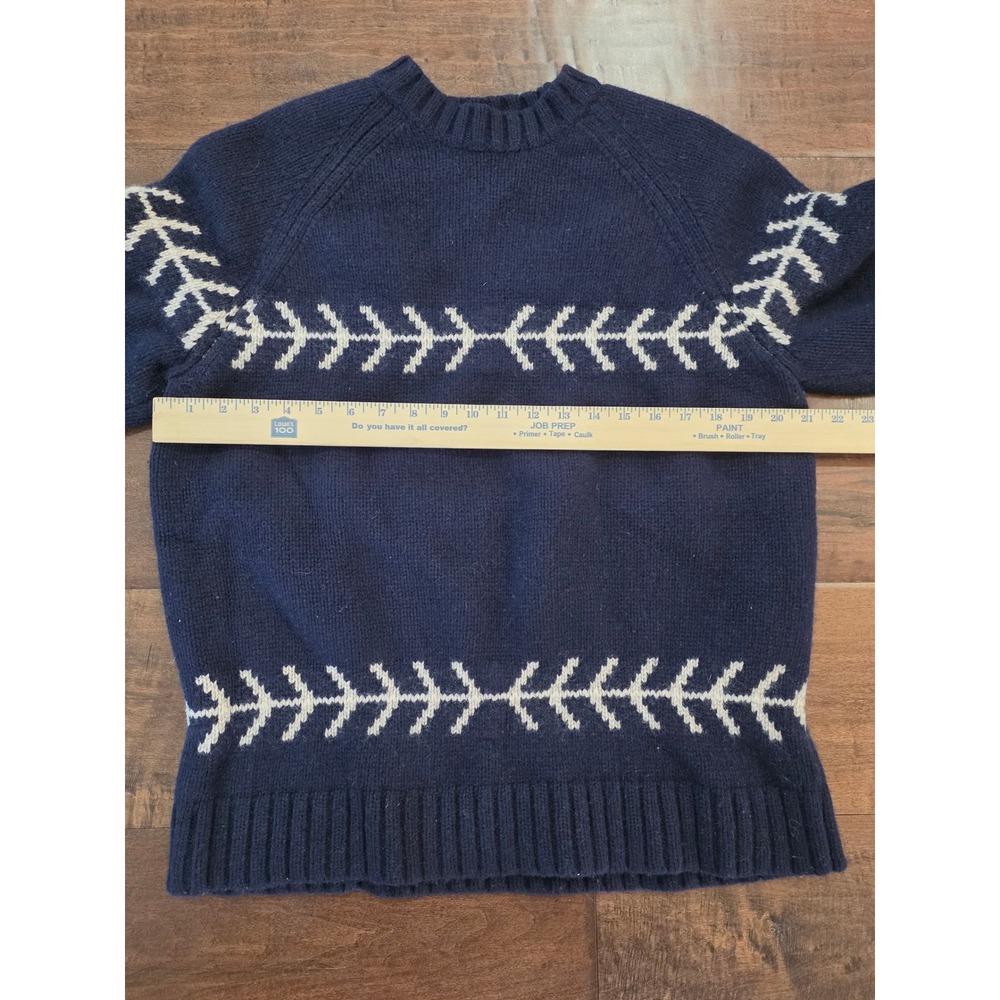 VTG Y2k Apres Ski Old Navy Fair Isle Chunky Bassball Stitch Lamps Wool XL - Picture 4 of 10